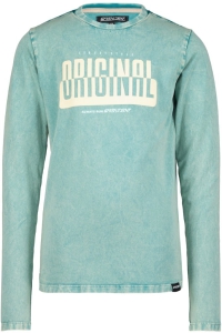 4President acid wash longsleeve Maas blue coral